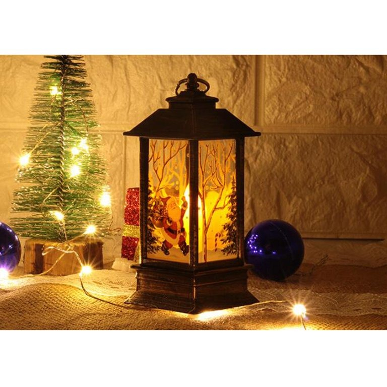 Decoratiune Craciun, Felinar cu Led, Mos Craciun, Maro, 5.3 x 12.5 cm [5]