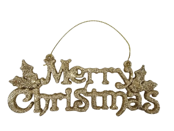 Decoratiune Craciun, Merry Christmas, 19 cm, 2 buc [2]