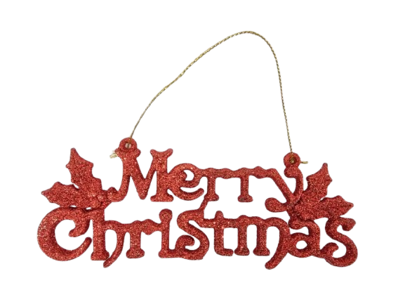Decoratiune Craciun, Merry Christmas, 19 cm, 2 buc [3]