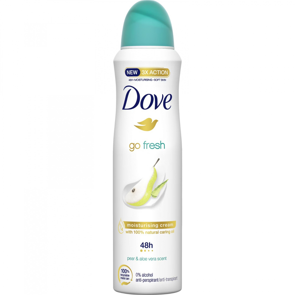 Deodorand Dama, Dove, Go Fresh Women, Pear & Aloe Vera, Spray, 150 ml [1]