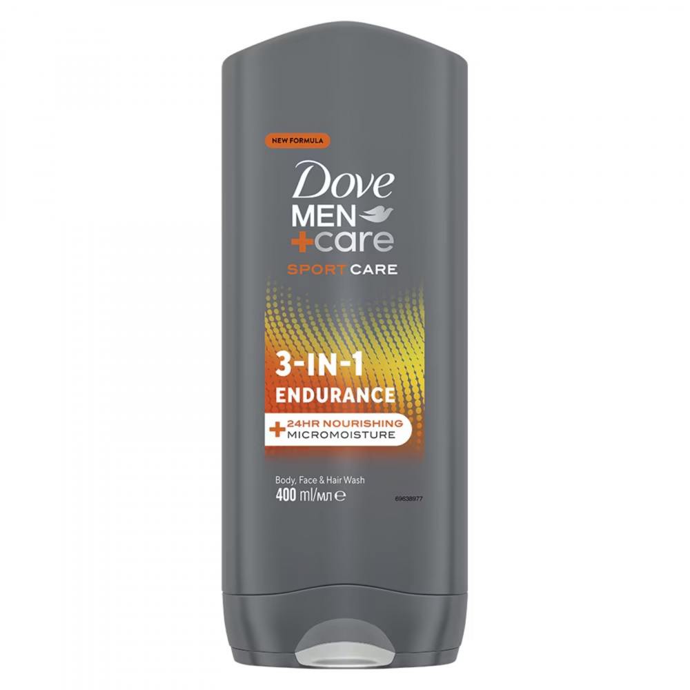 Gel de Dus, Dove Men, 3 in 1, Endurance, 400 ml [1]