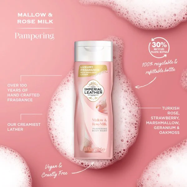 Gel de Dus, Imperial Leather, Mallow & Rose Milk, 250 ml [3]