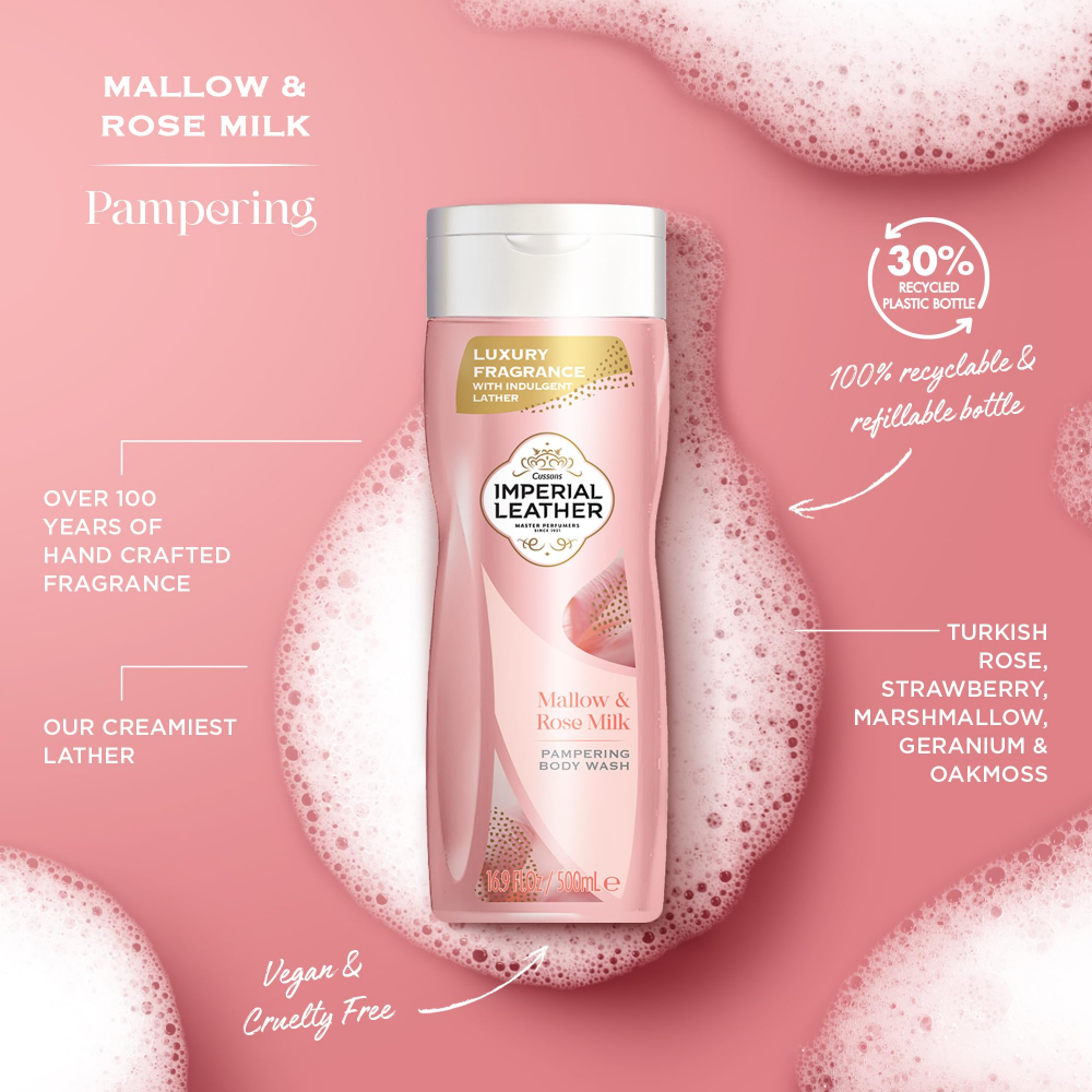 Gel de Dus, Imperial Leather, Mallow & Rose Milk, 500 ml [2]