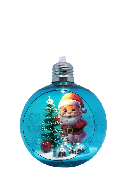 Glob Albastru de Craciun cu Led, Peisaj de Iarna [2]