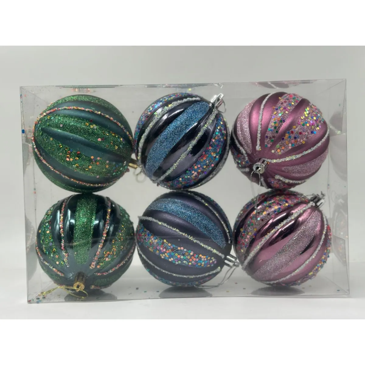 Globuri Craciun Din Plastic 10cm  6/set [1]