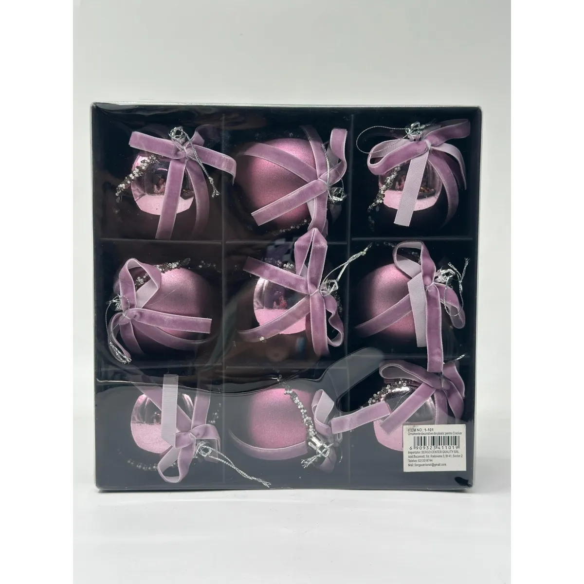 Globuri Craciun Din Plastic 8cm  9/set [1]