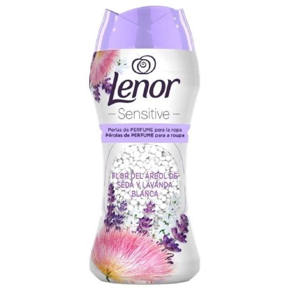 Perle parfumate Lenor Sensitive Flor Del Arbol De Seda Y Lavanda Blanca 210g [1]