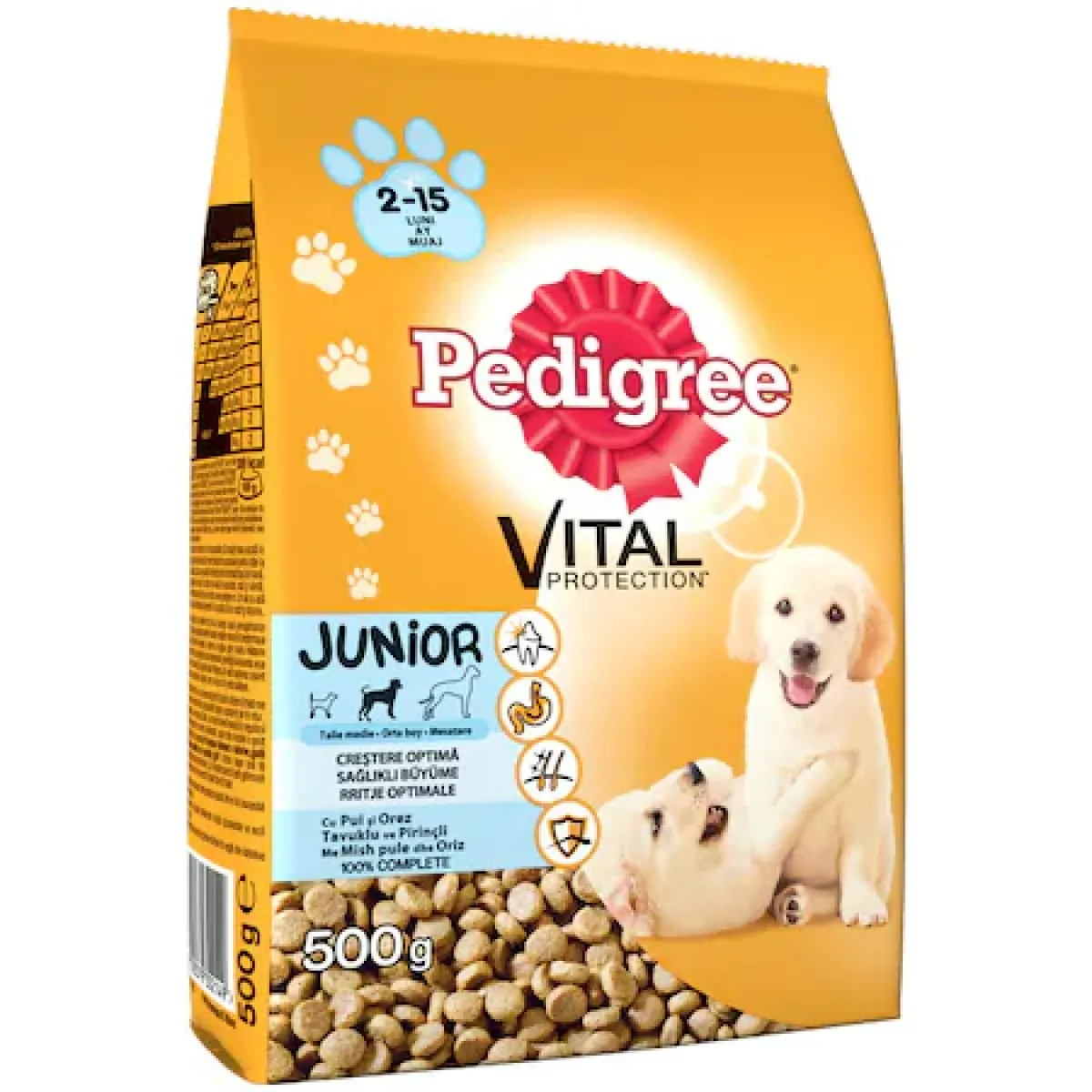 Pedigree Hrana Caini Junior Pui Cu Orez 500g [1]