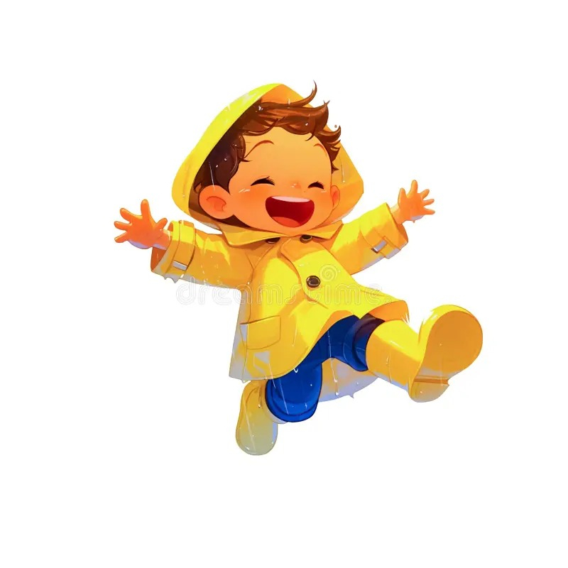 Penar cu Lacatel Pentru Baieti, Neechipat, Yellow Raincoat No.2, 3D [3]