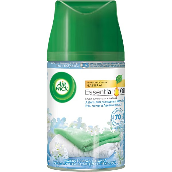 Rezerva Odorizant de Camera, Spray, Air Wick, Asternuturi Proaspete si Liliac Alb, 250 ml [1]