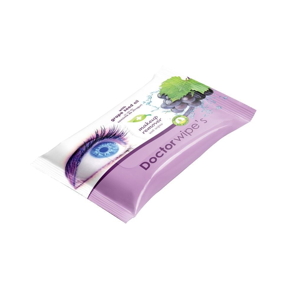 Servetele Demachiante, Doctor Wipe's, Extract din Seminte de Struguri, 20 buc [1]
