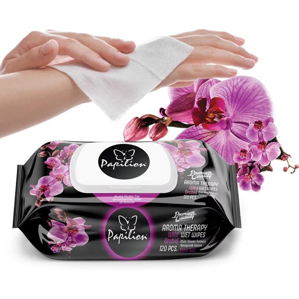 Servetele Umede cu Capac, Papilion, Aroma Therapy, 120 buc [2]