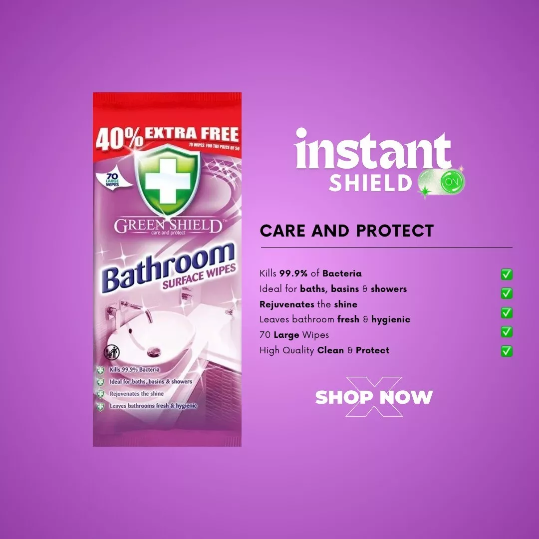 Servetele Umede Pentru Curatare Baie, Green Shield, 70 buc [2]