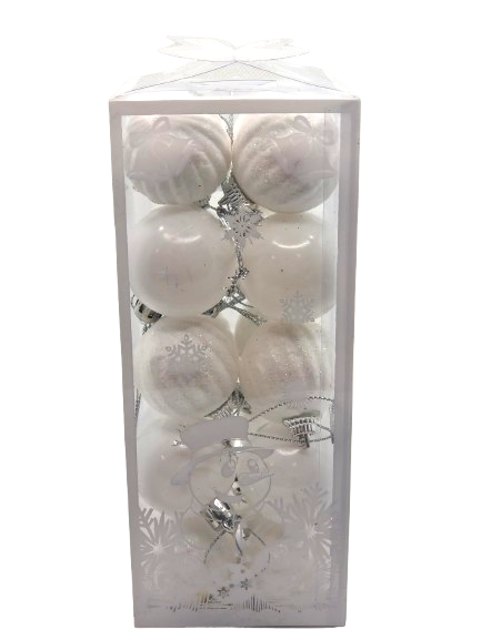 Set Globulete de Craciun, Alb, 4 cm, 20 buc [2]