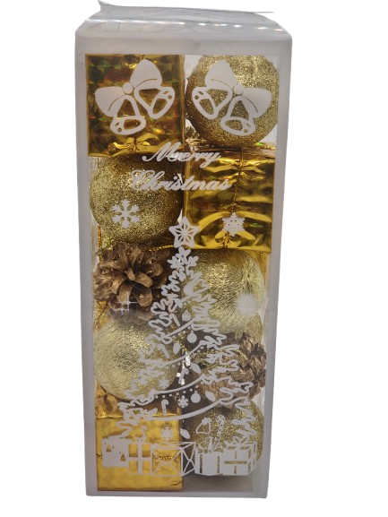 Set Globuri Pentru Brad, Mix, Auriu, 4 cm, 20 buc [3]