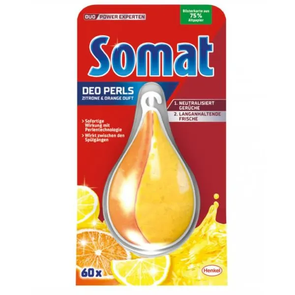 SOMAT DUO PEARLS ODORIZANT MASINA VASE 17G LEMON ORANGE [1]