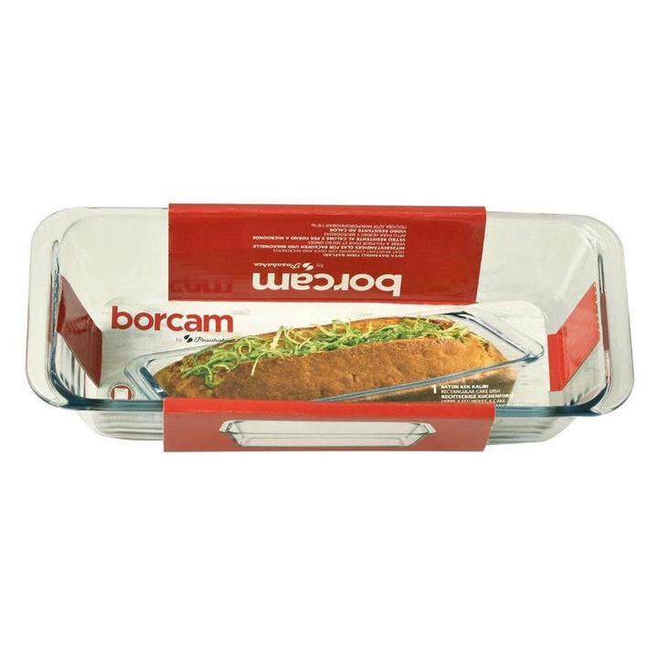 Vas Yena Termorezistent, Transparent, Forma Cozonac, Borcam, 1.63 L, 31 x 12.5 cm [2]