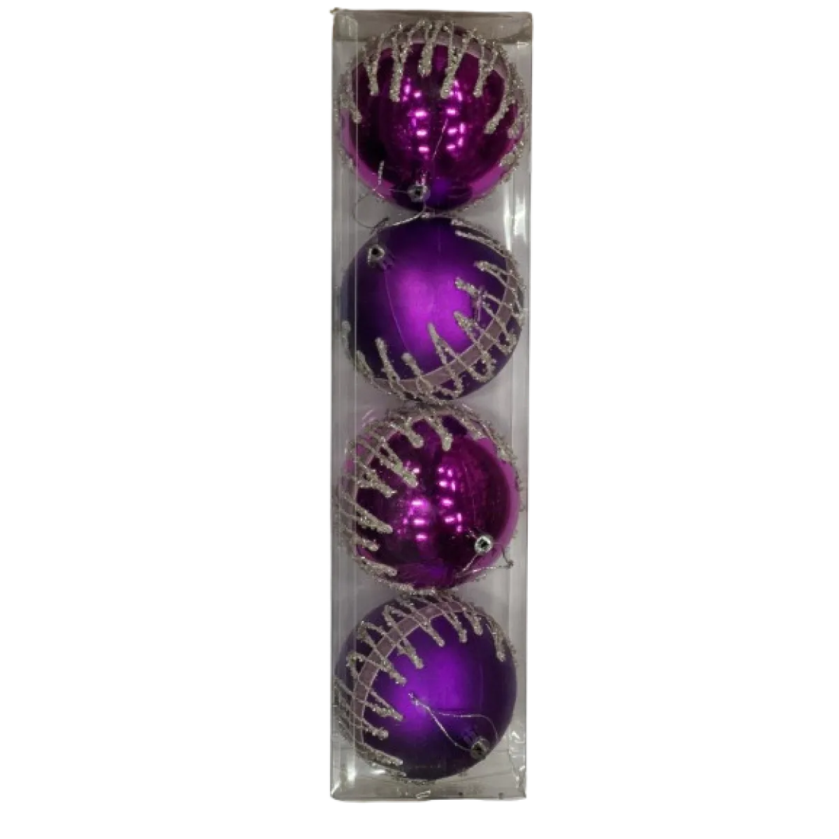 Articole Craciun - Globuri Craciun Din Plastic 10cm  4/set