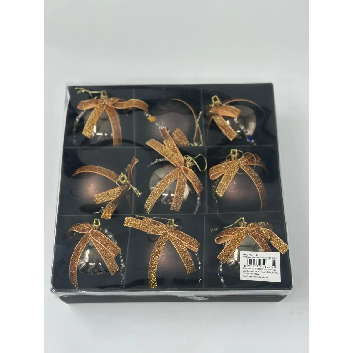 Articole Craciun - Globuri Craciun Din Plastic 8cm  9/set