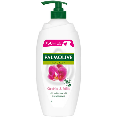 Gel de Dus - Gel de Dus, Palmolive, Naturals, Orchid & Milk, cu Pompita, 750 ml