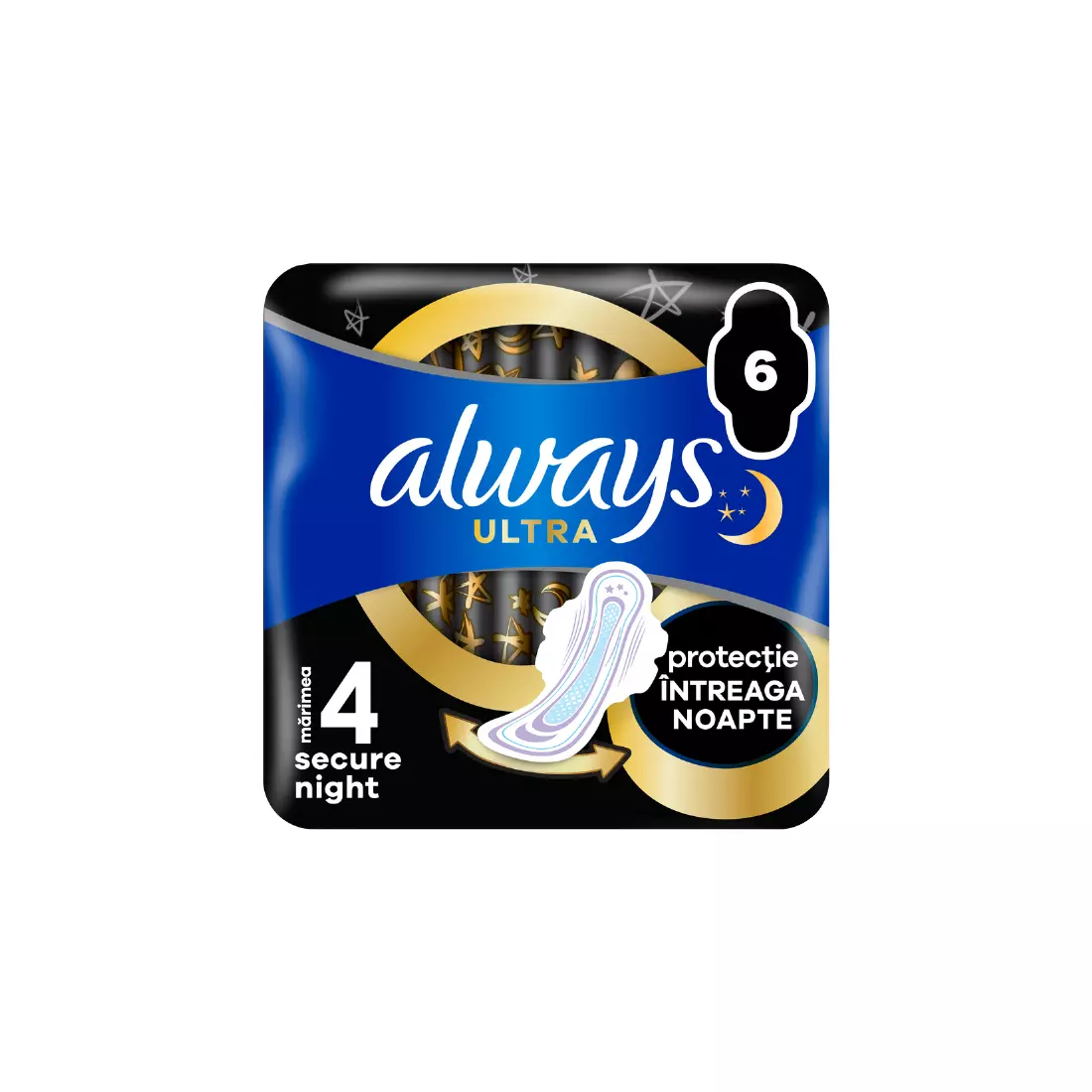 Igiena Intima - Absorbante Always, Platinum Night Ultra, 6 buc