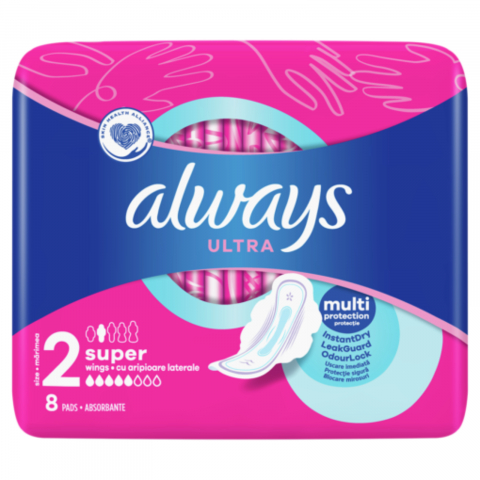 Igiena Intima - Absorbante Always, Ultra Super, 8 buc