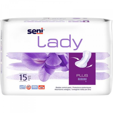Absorbante Incontinenta - Absorbante Incontinenta, Seni, Lady Plus, 6 Picaturi, 15 buc