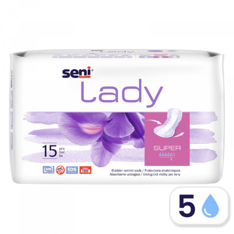 Absorbante Incontinenta - Absorbante Incontinenta, Seni, Lady Super, 5 Picaturi,15 buc
