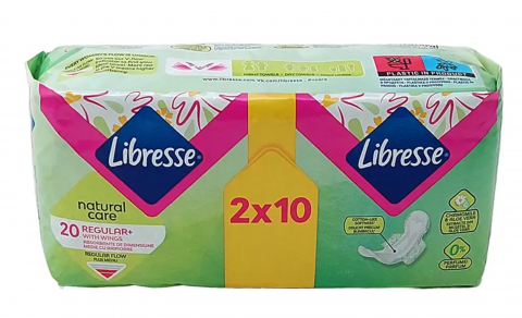 Igiena Intima - Absorbante Libresse, Natural Care, Regular, 20 buc