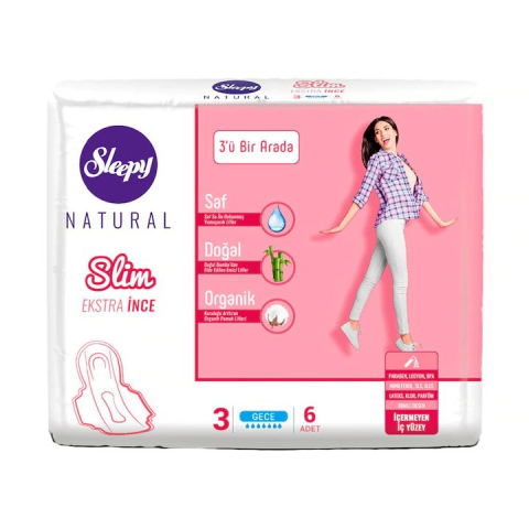 Absorbante, Natural Slim Night, Sleepy, 6 buc [0]