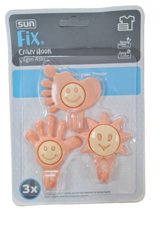 Cuier din Plastic, Emoticon, 20 x 15 x 16 cm, 3 buc [1]