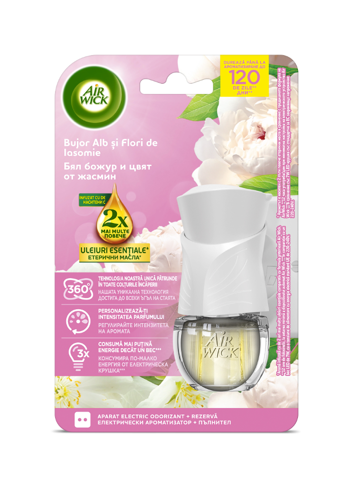 Odorizante Rezerva - Air Wick Odorizant AP+REZERVA 19ml, White Poeny Jasmine Blossom