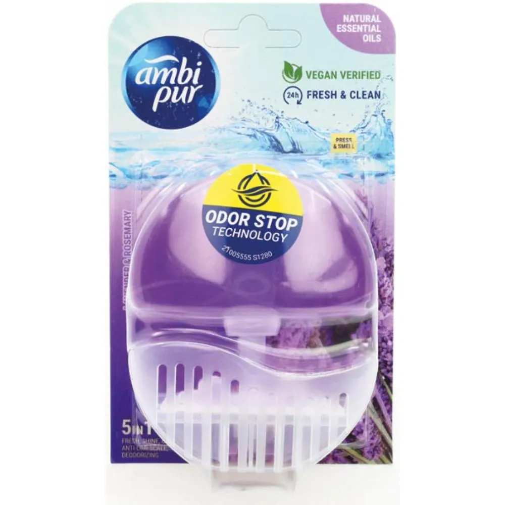 Produse de Curatenie - AMBI PUR ODORIZANT WC 5IN1 55ML LAVANDA