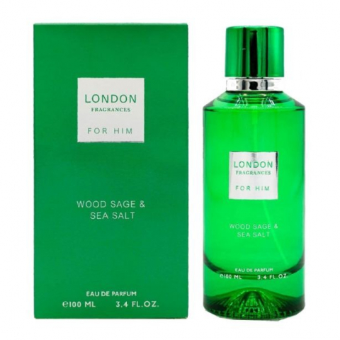 Pentru Barbati - Apa de Parfum, Pentru Barbati, London Fragrances, Wood Sage & Sea Salt, 100ml - Inspirat de Jo Malone - Wood Sage & Sea Salt
