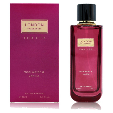 Parfumuri - Apa de Parfum, Pentru Femei, London Fragrances, Rose Water & Vanilla, 100ml - Inspirat de Jo Malone - Rose Water & Vanilla
