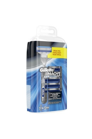 Aparate de Ras - Aparat de Ras, Gillette Mach 3, Turbo, 3 Lame + 6 Rezerve