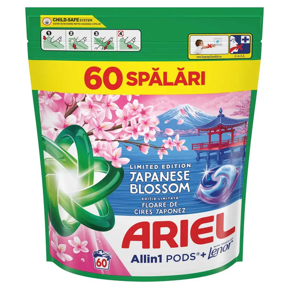 Detergent Rufe - ARIEL DETERGENT CAPSULE 60BUC JAPANESE BLOSSOM