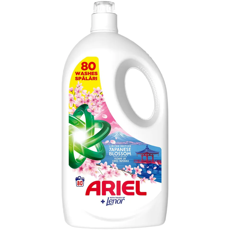 Detergent Rufe - ARIEL DETERGENT LICHID 3.6L JAPANESSE BLOSSOM 80 SPALARI