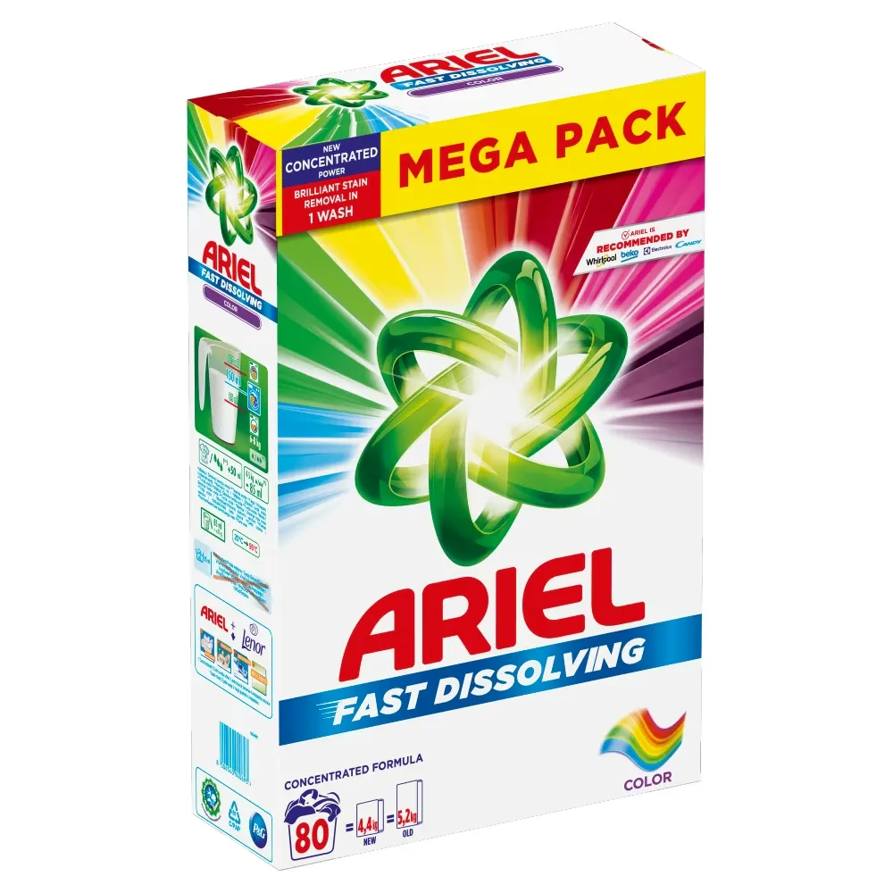 Detergent Pudra Automat - ARIEL DETERGENT RUFE AUTOMAT 4.4KG COLOR 80SPALARI