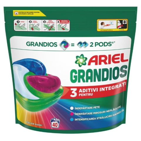 Detergent Capsule - ARIEL GRANDIOS DETERGENT CAPSULE 40BUC COLOR
