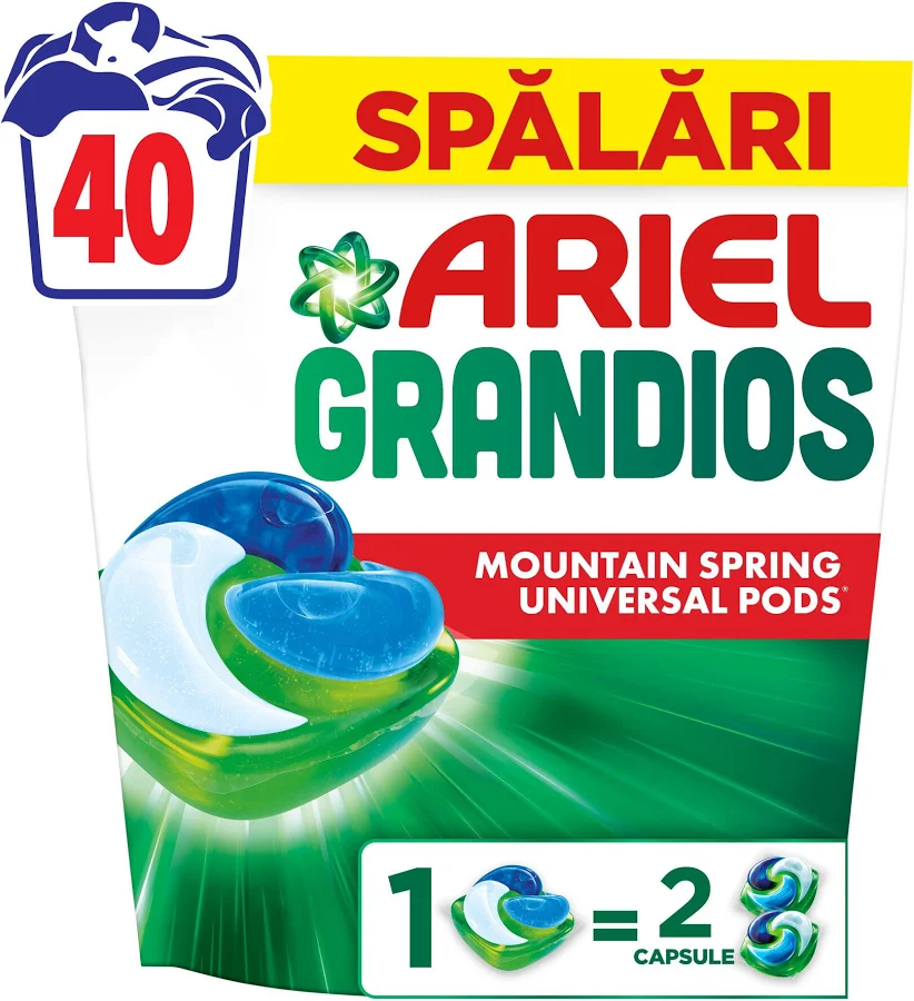 Detergent Capsule - ARIEL GRANDIOS DETERGENT CAPSULE 40BUC MOUNTAIN SPRING