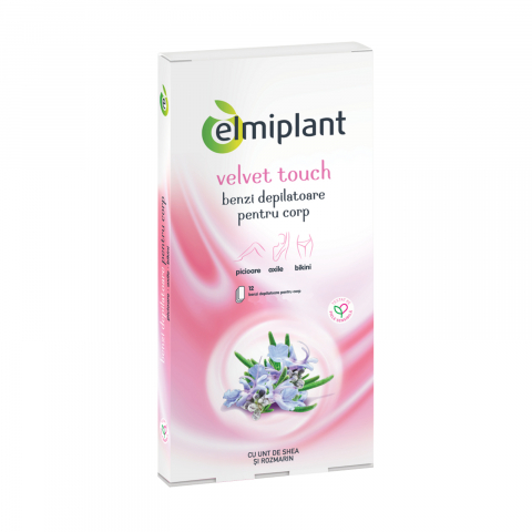 Epilare - Benzi Depilatoare, Elmiplant, Corp, Velvet Touch, 12 buc