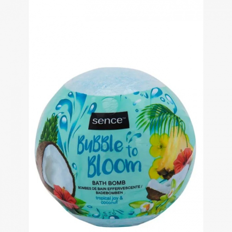 Sare de Baie - Bila de Baie Efervescenta, Sence, Bubble to Bloom, Tropical Joy & Coconut, 120g