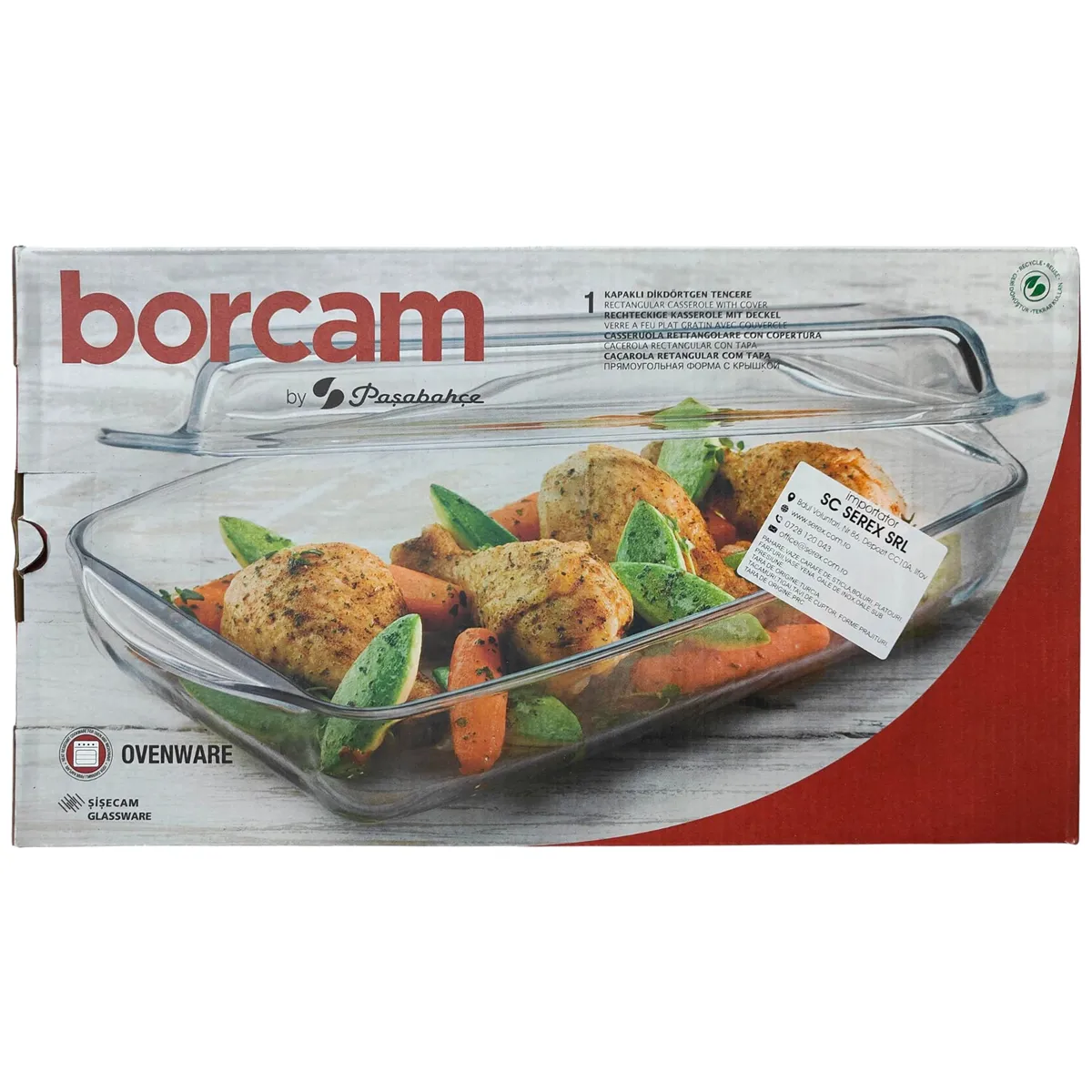 Oale, Tigai si Cratite - BORCAM SET VASE TERMOREZISTENTE 1.95L