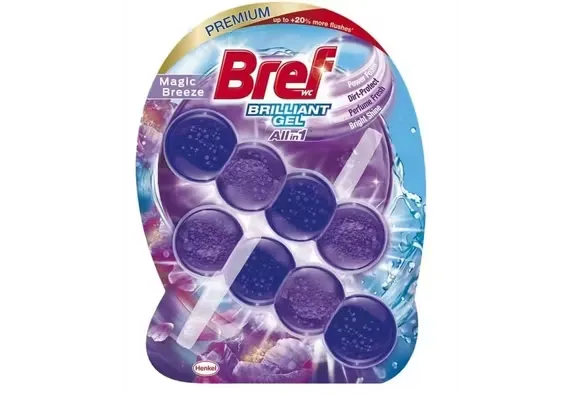 Produse de Curatenie - BREF ODORIZANT WC BILE GEL BRILLIANT 2X42G MAGIC BREEZE