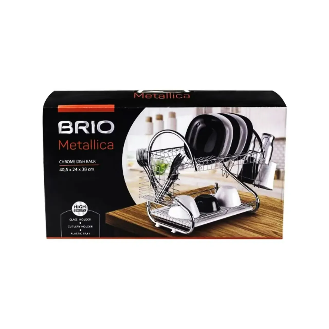 Organizatoare Vesela - BRIO METALLICA SCURGATOR VASE CROMAT 2 NIVELE