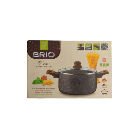 Oale, Tigai si Cratite - BRIO MOCCA MARBLE CRATITA CU CAPAC 24 CM 4.8 L 102899