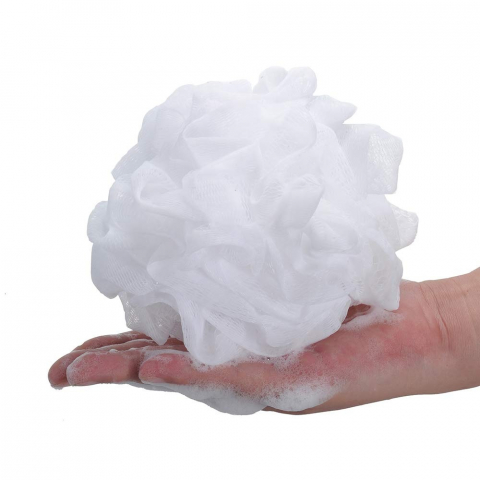 Burete de Baie Plasa cu Snur, Super Soft, Haoda, Alb [1]