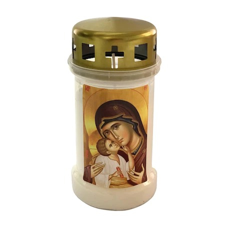 Candele si Lumanari - Candela cu Capac, LCA Bolsius, Nr.3, Maica Domnului, Auriu-Alb