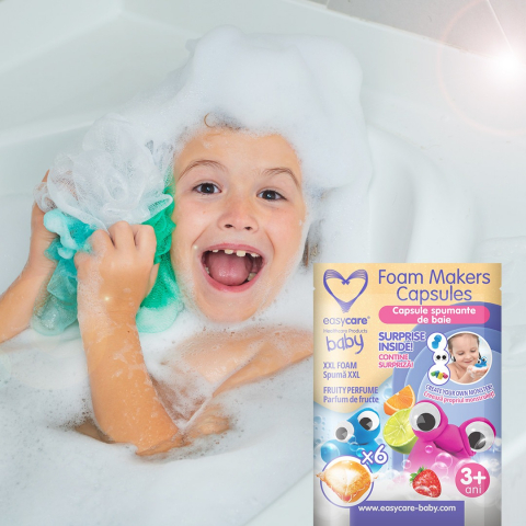 Capsule Spumante de Baie, Easycare Baby, Parfum Fructe si Surpriza, 6 buc, 108 g [1]